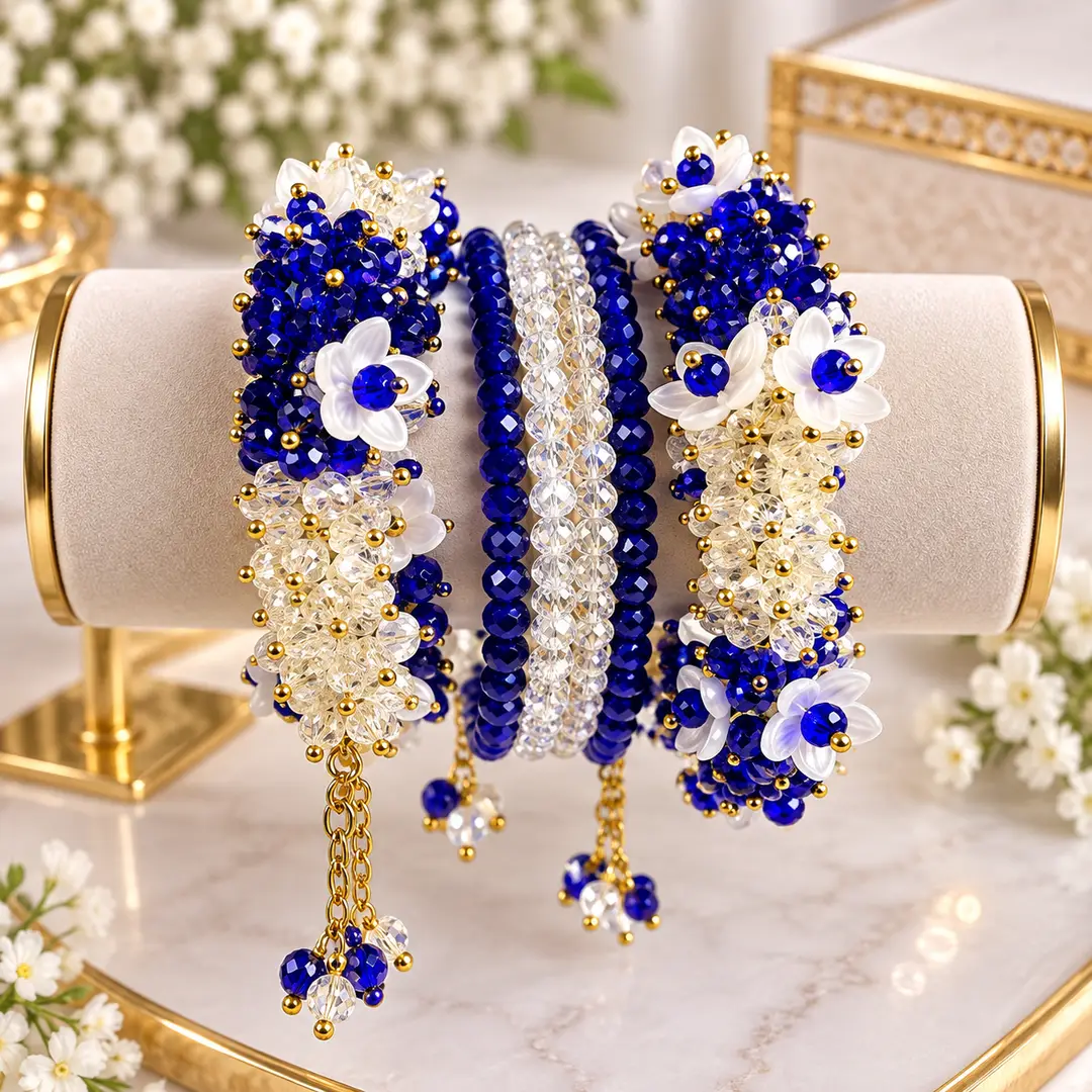 28 Pcs Charms Hanging Acrylic Plated Crystal Kara Bangle
