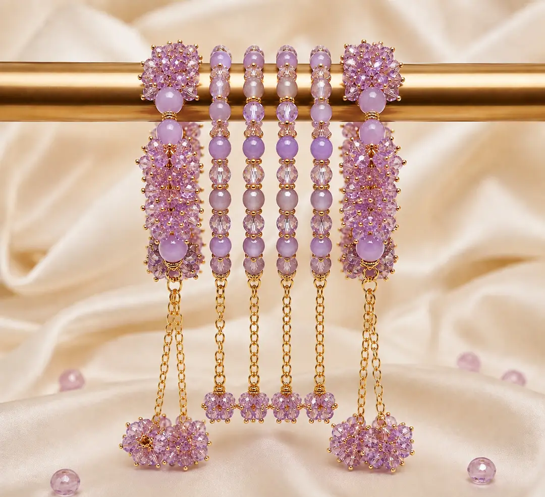 28 Pcs Charms Hanging Acrylic Plated Crystal Kara Bangle