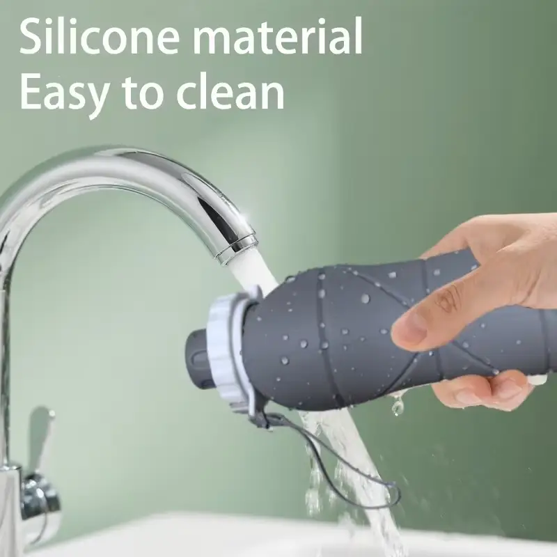 600ml Foldable Silicone Water Bottle – Gym & Travel Bottle