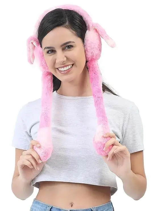 Cute Soft Plush Bunny Earmuffs for Girls & Kids
