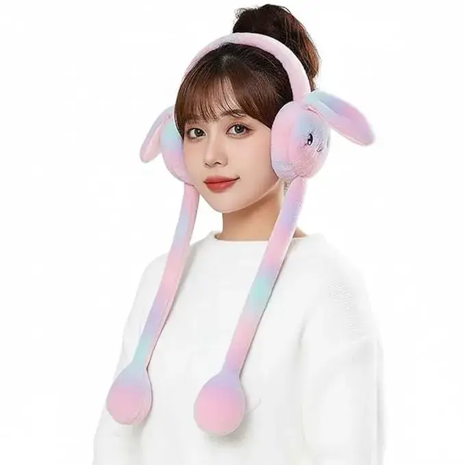 Cute Soft Plush Bunny Earmuffs for Girls & Kids