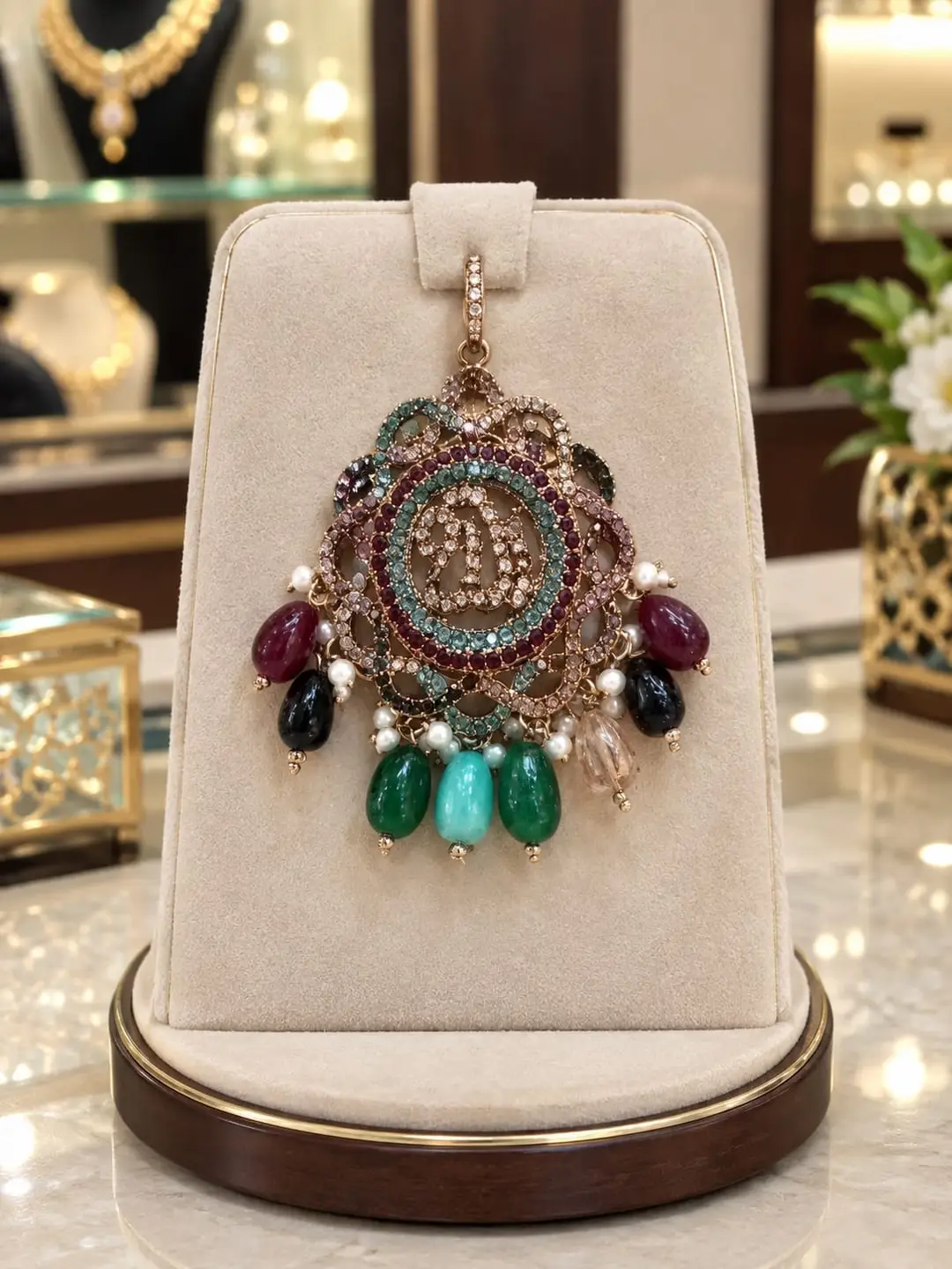Fancy Antique Plated Artificial Stones Artificial Set