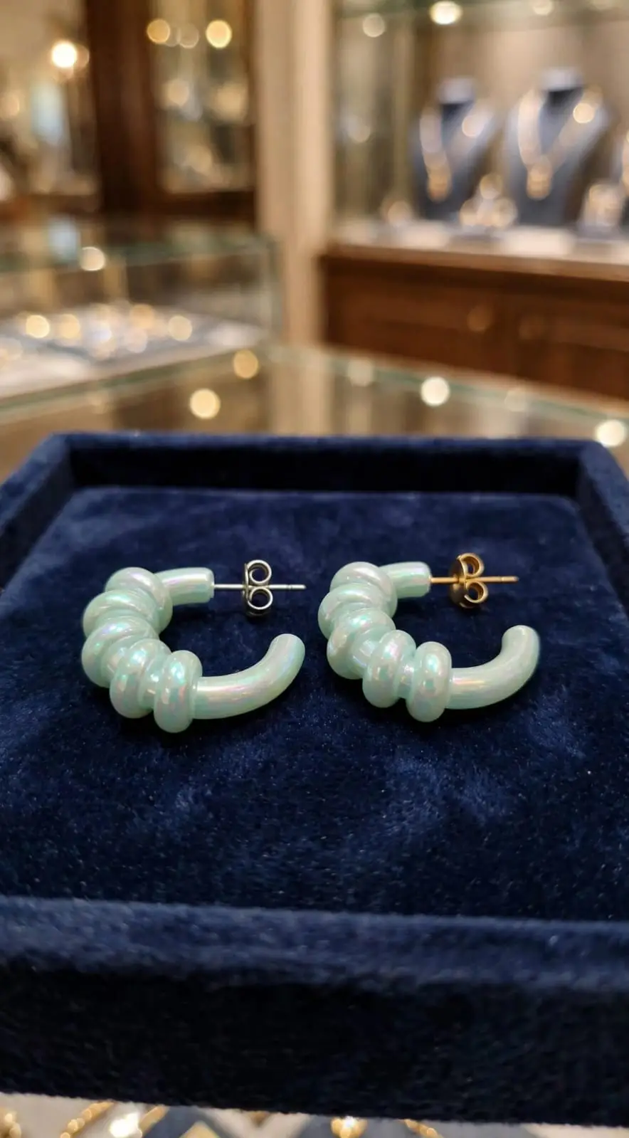Fancy Aluminium Plated Crystal Earrings