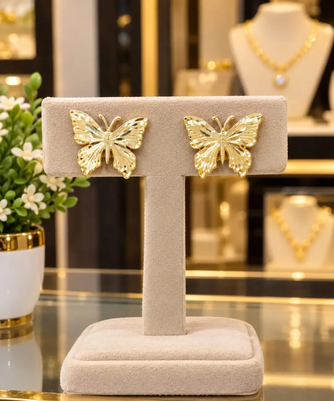Fancy Antique Plated Artificial Stones Earrings