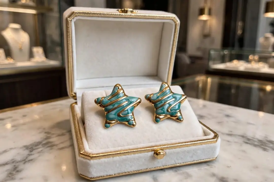 Bridal Antique Plated Artificial Stones Earrings