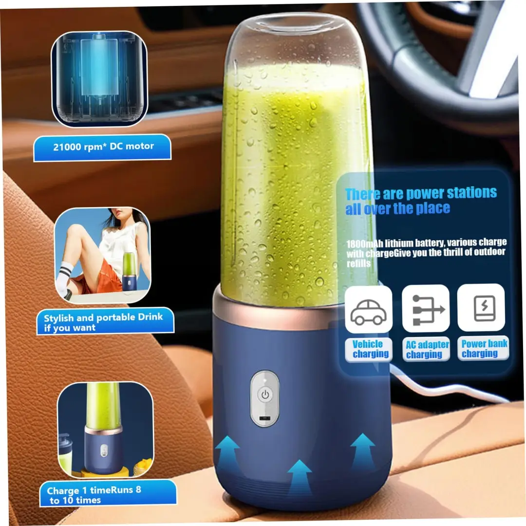Rechargeable Blue Juicer Blender for Home & Travel