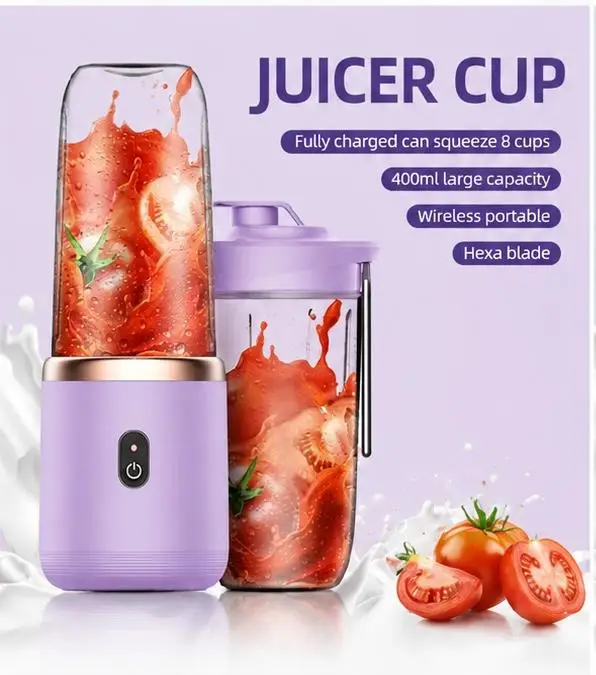 Rechargeable Blue Juicer Blender for Home & Travel