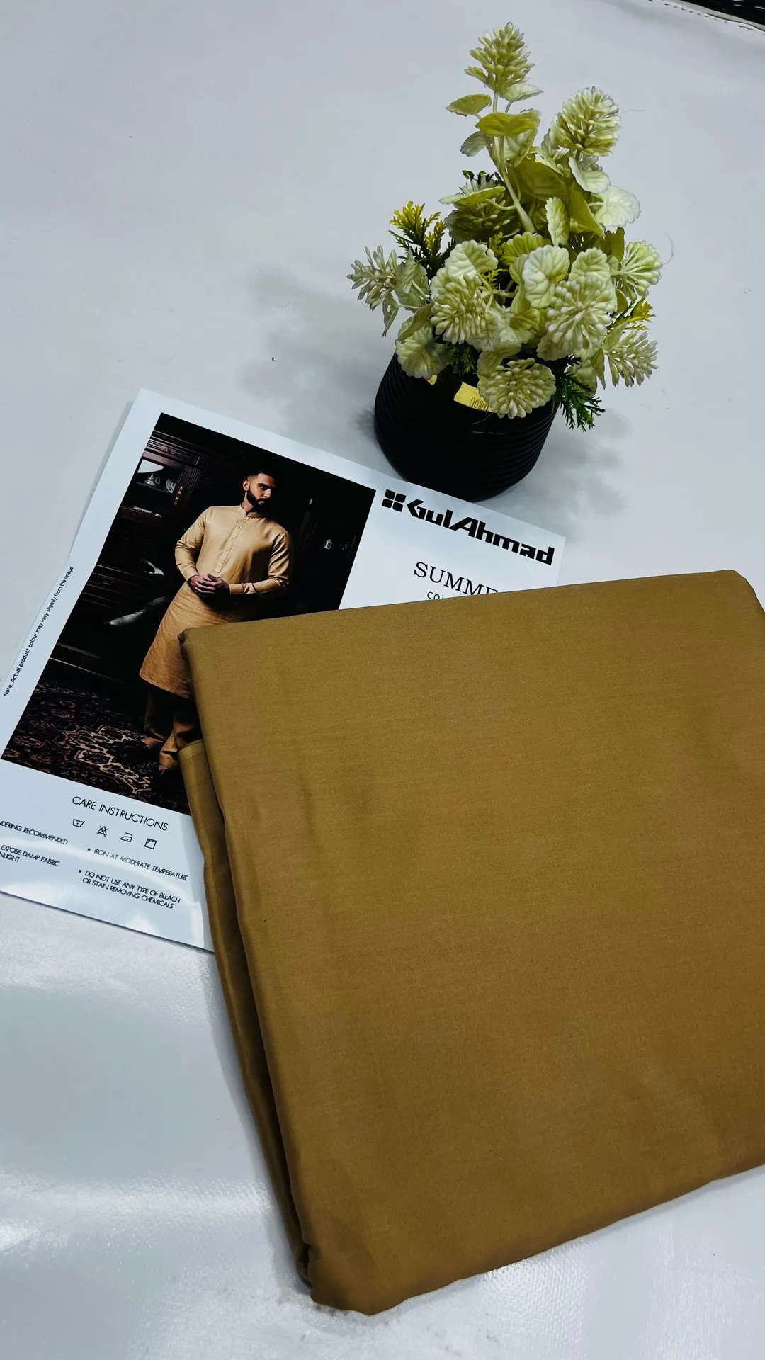 Men Cotton Plain Suit Brown Summer