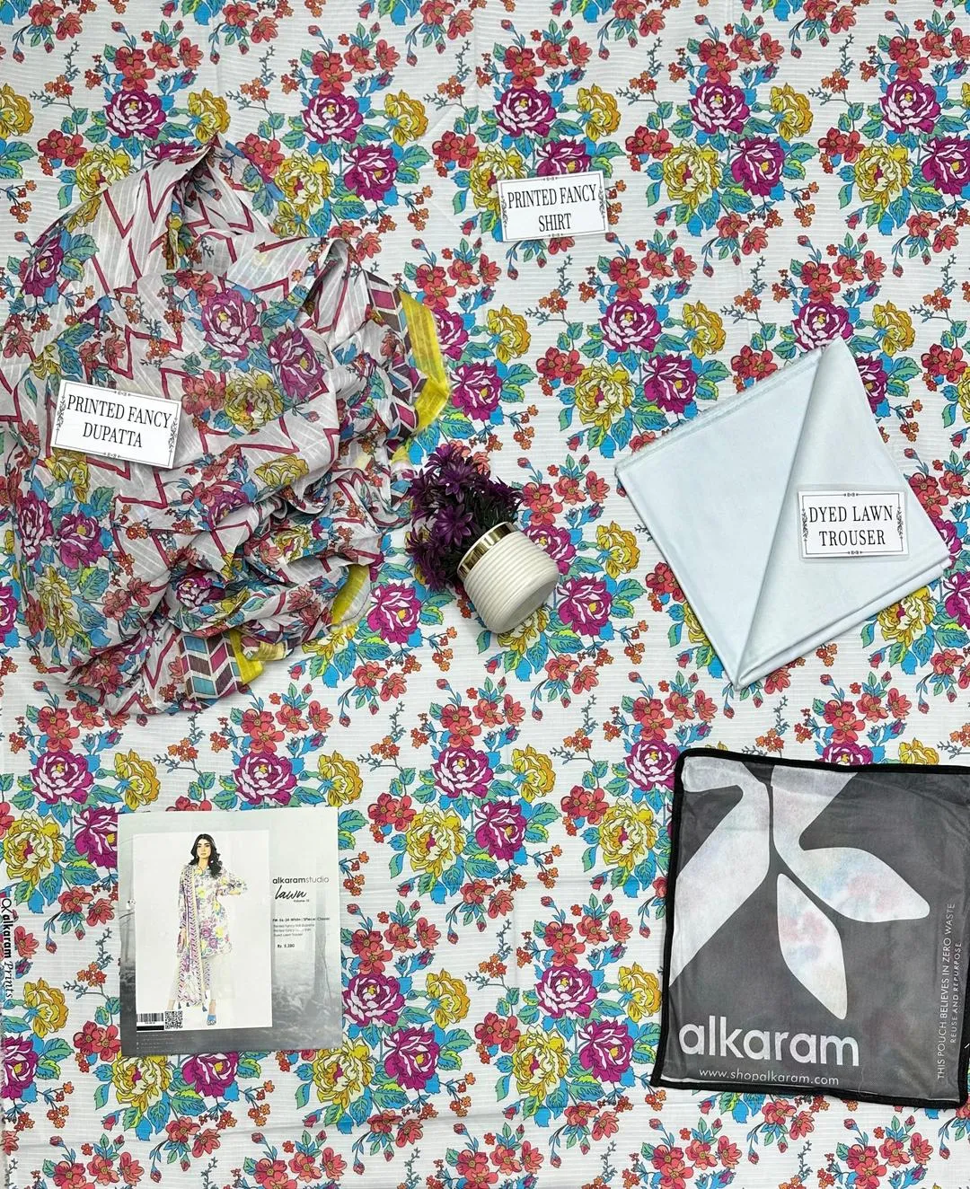 Unstitched Printed Floral Suit for Women Summer Wear