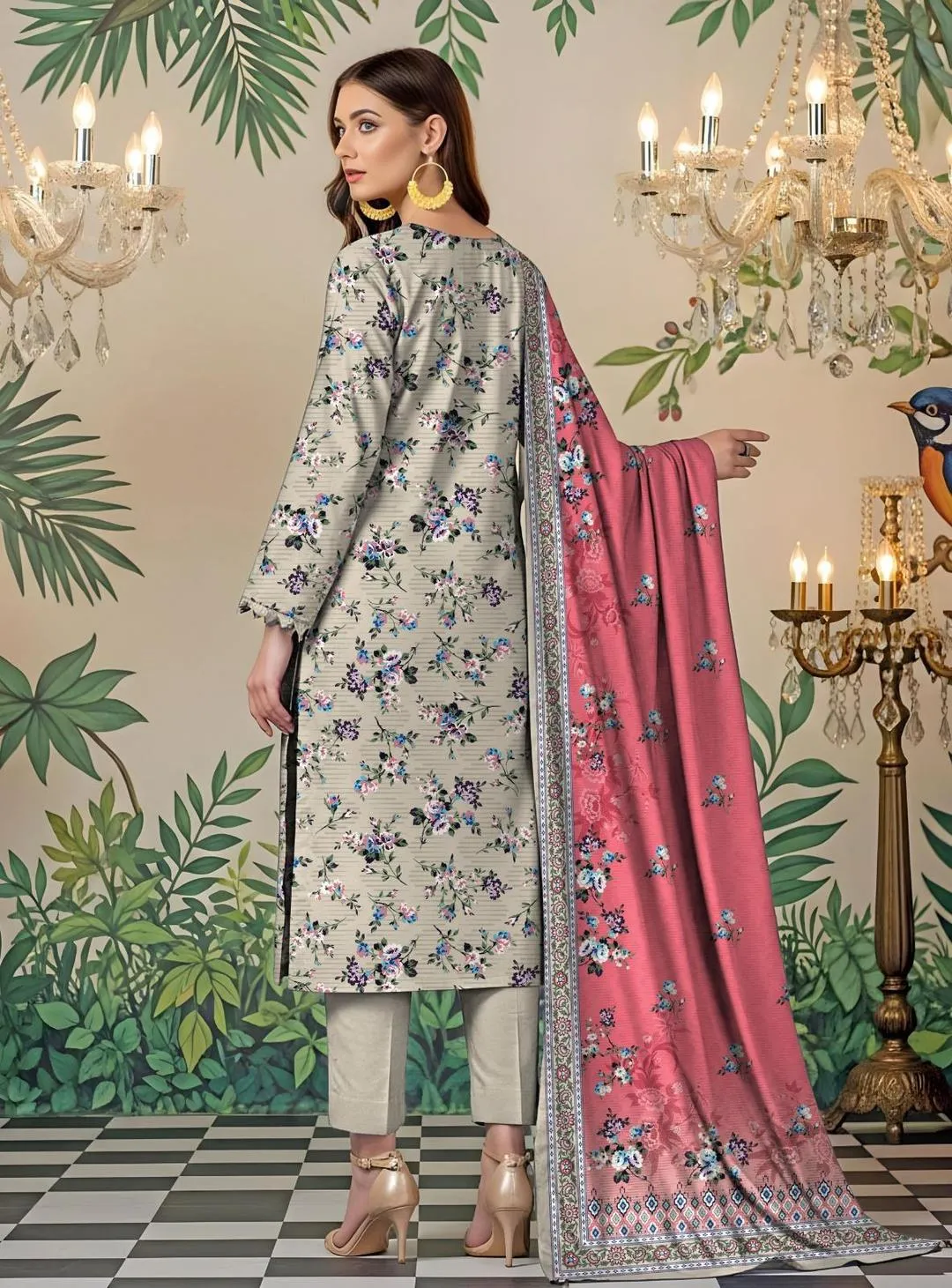 Unstitched Floral Printed Suit for Women Eid Summer Wear