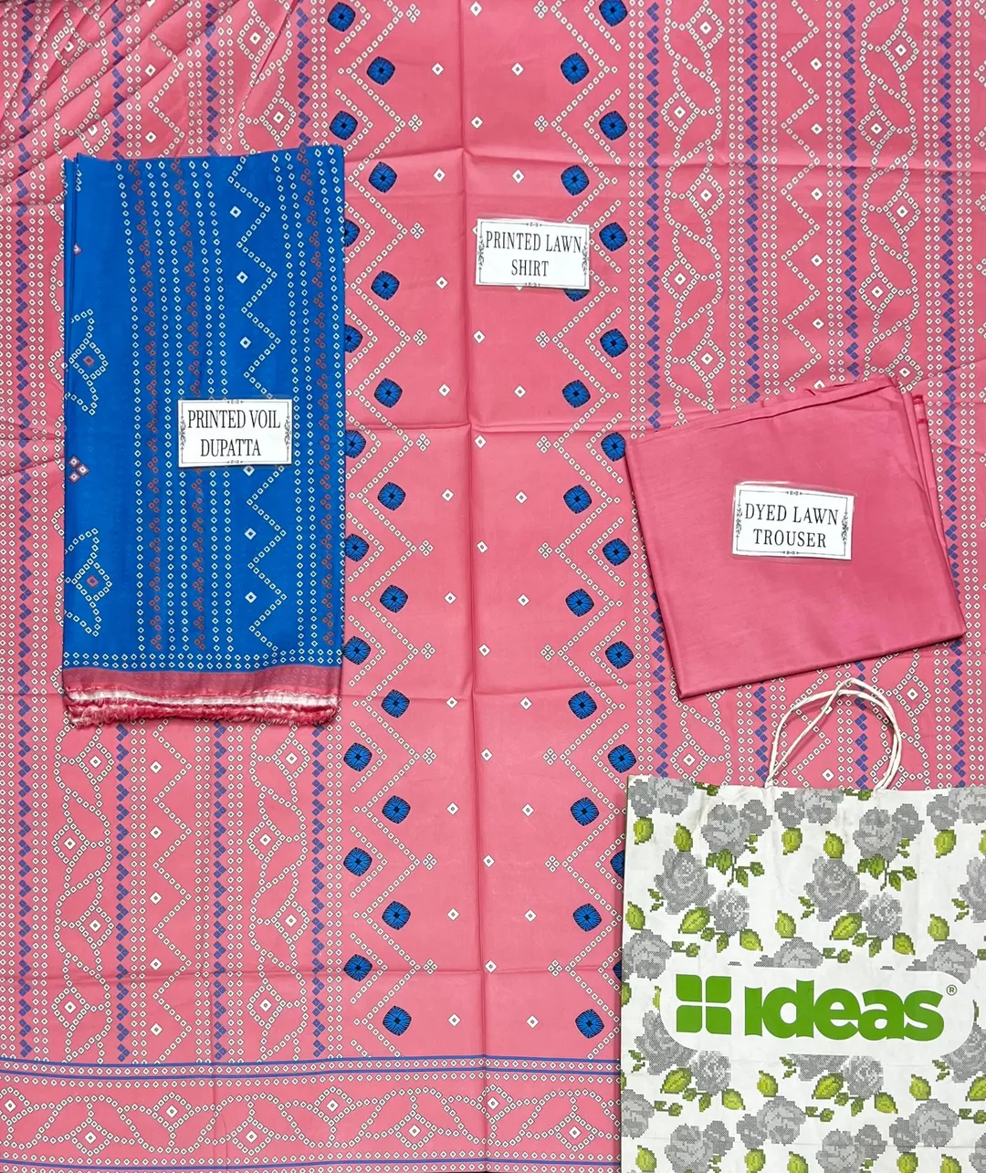 3 Pcs Women's Unstitched Printed Suit Shirt Fabric
