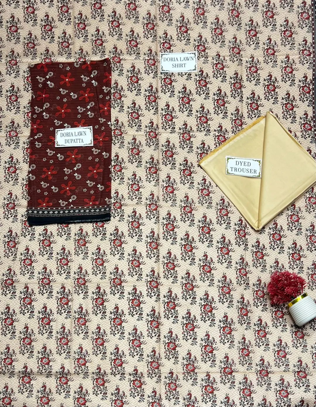 3 Pcs Women's Unstitched Printed Suit