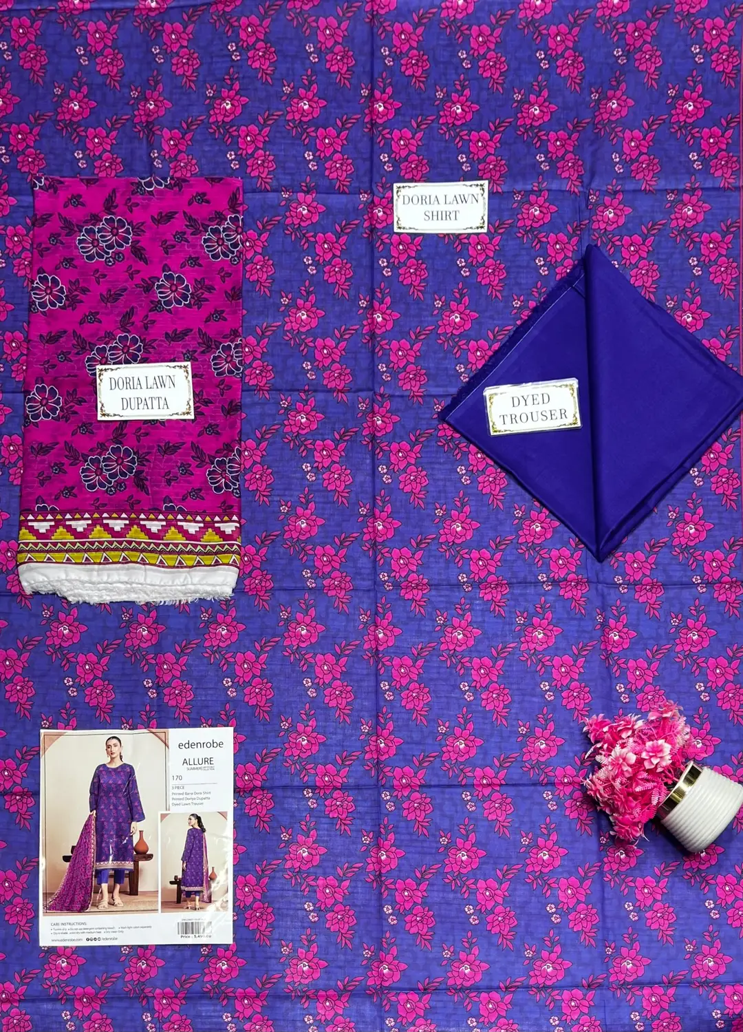 3 Pcs Women's Unstitched Printed Suit