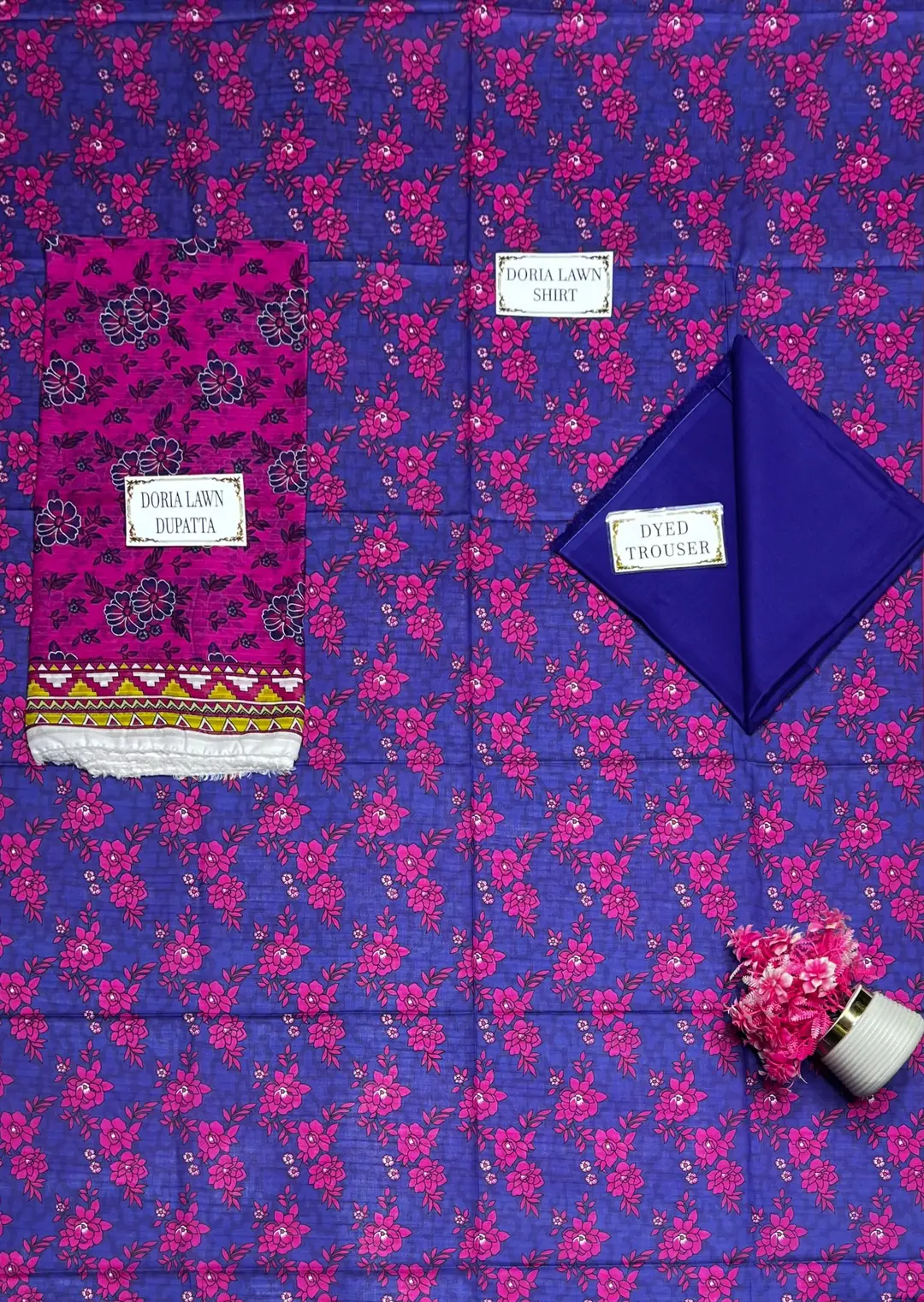 3 Pcs Women's Unstitched Printed Suit