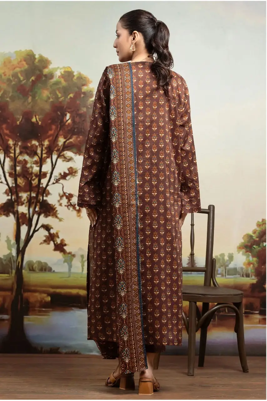 3 Pcs Women's Unstitched Printed Suit
