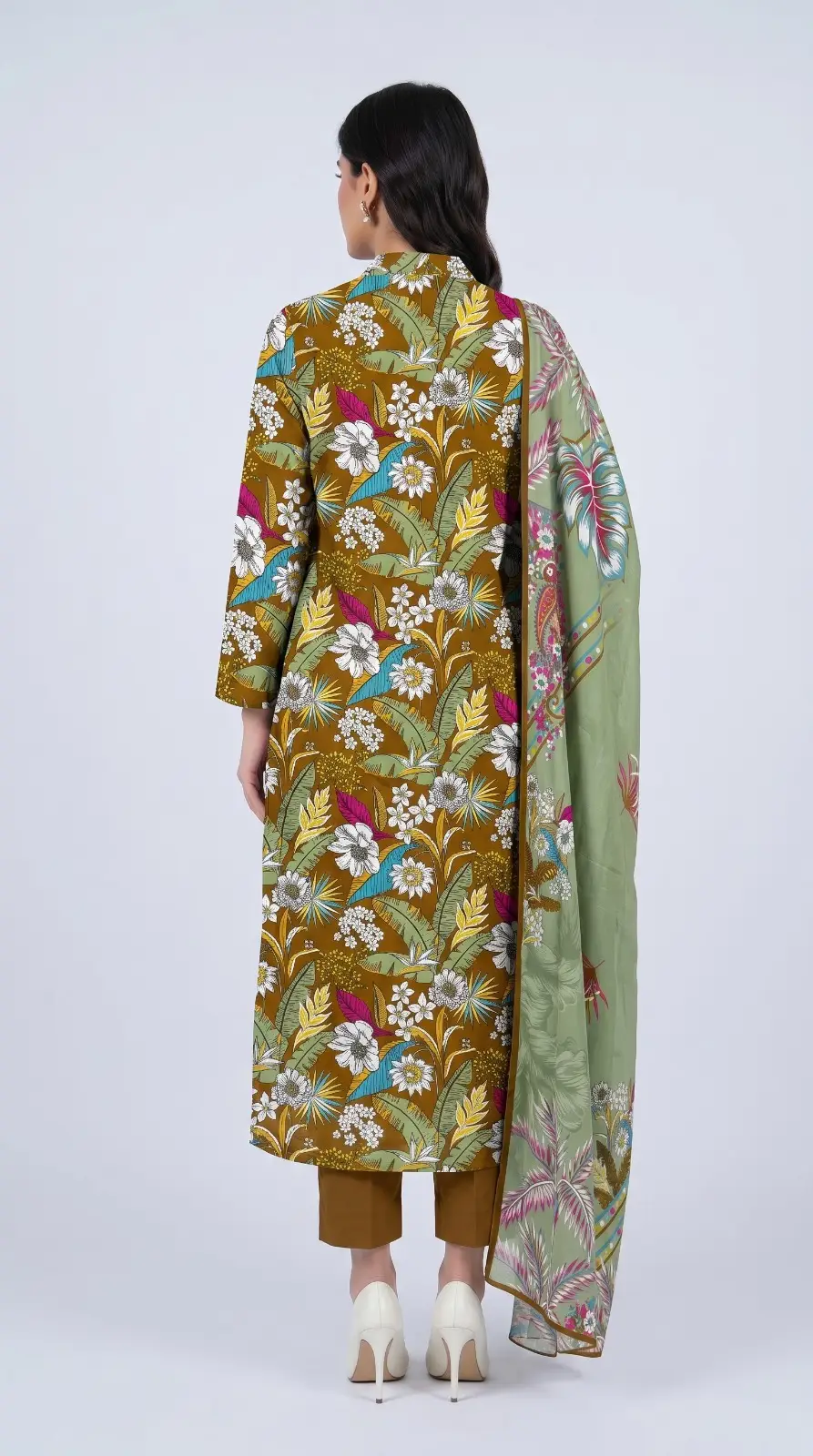 3 Pcs Women's Unstitched Printed Suit