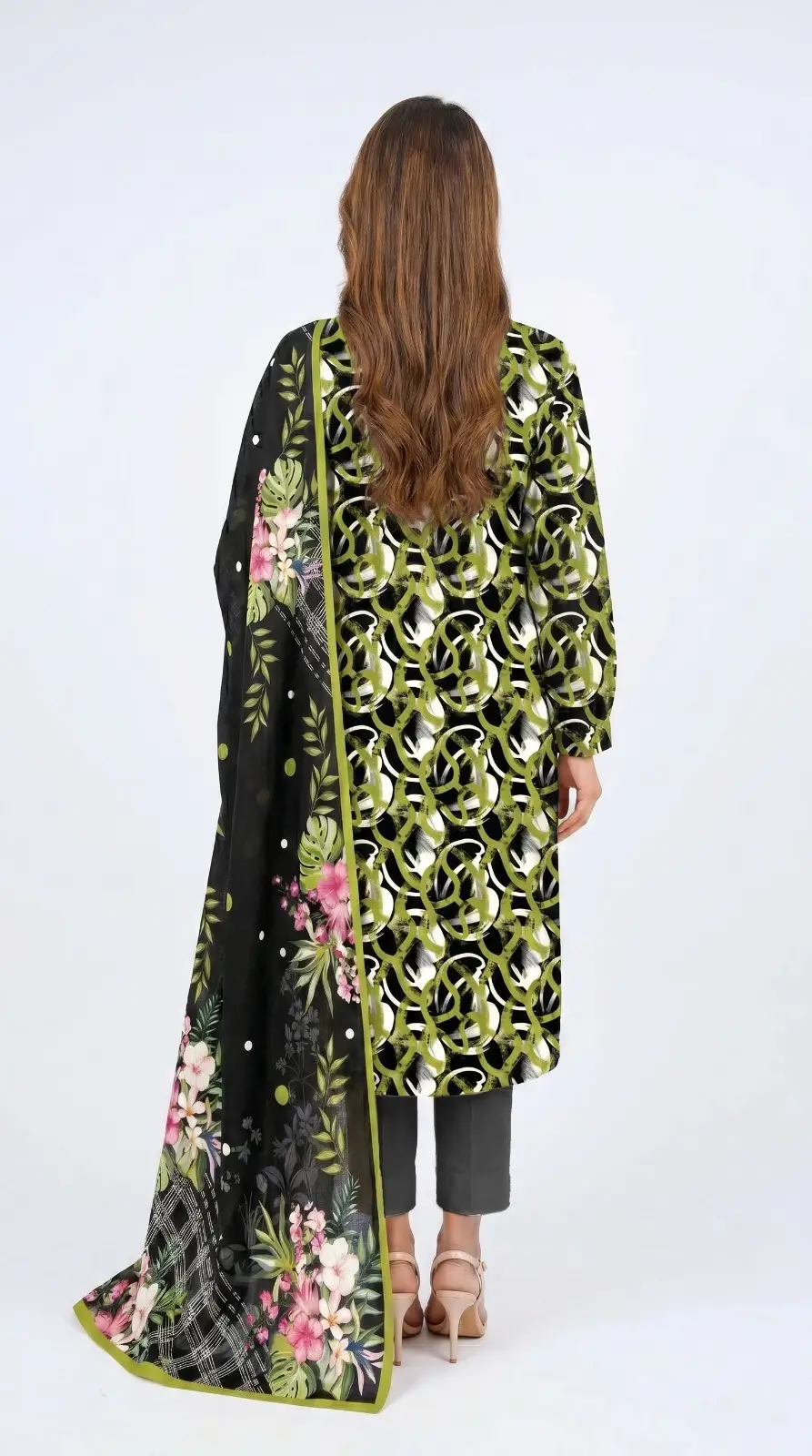 3 Pcs Women's Unstitched Printed Suit