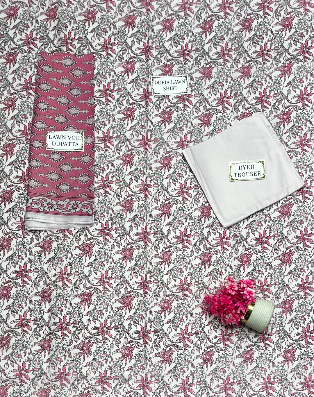 3 Pcs Women's Unstitched Printed Suit