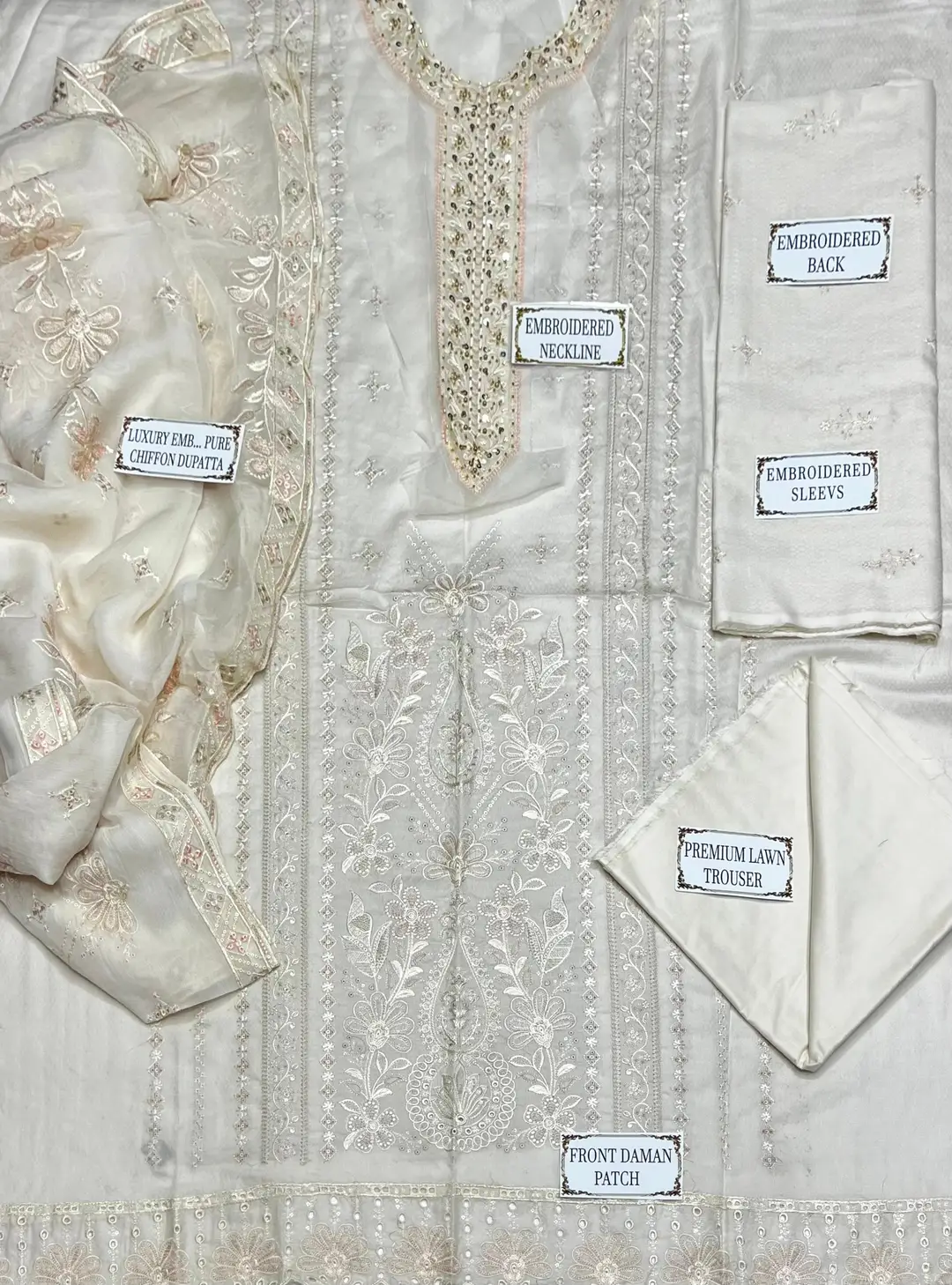 3 Pcs Women's Unstitched Plain Suit