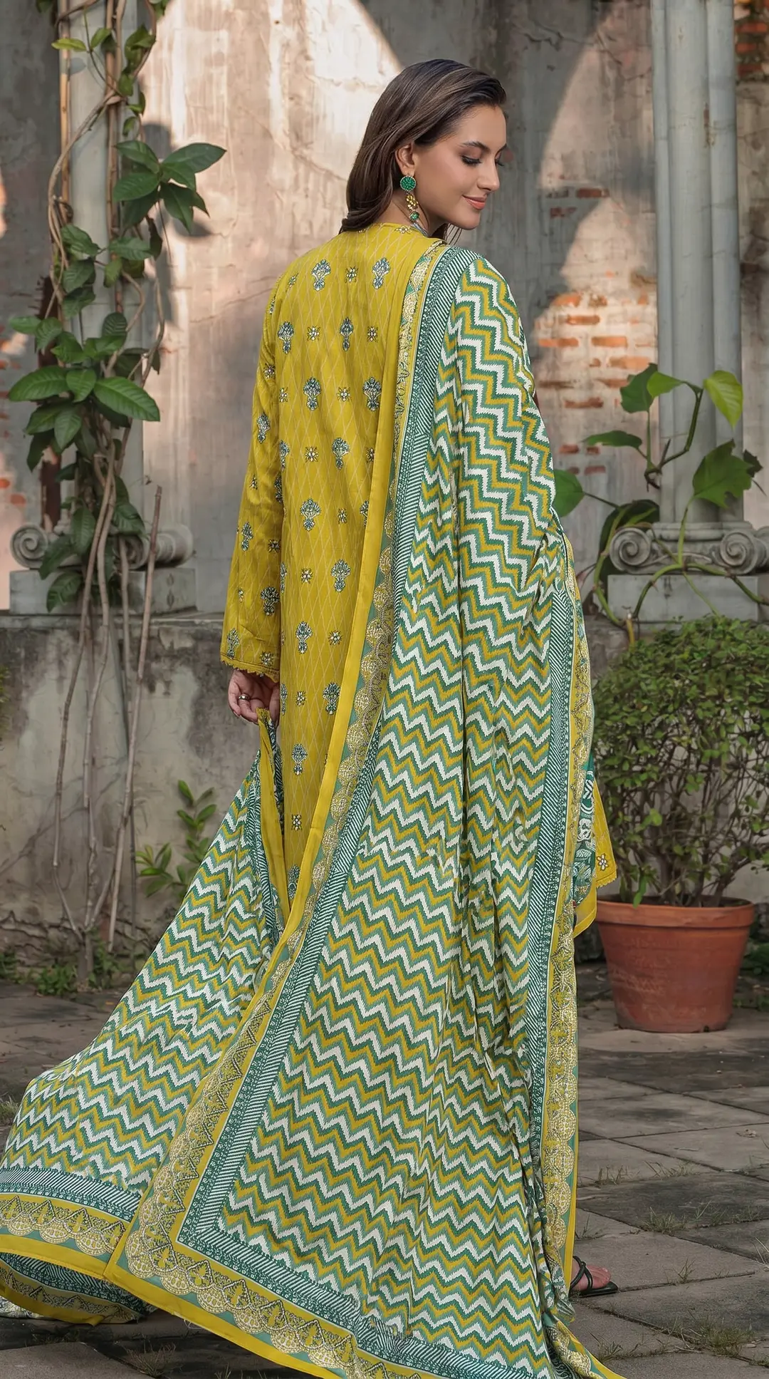 3 Pcs Women's Unstitched Printed Suit