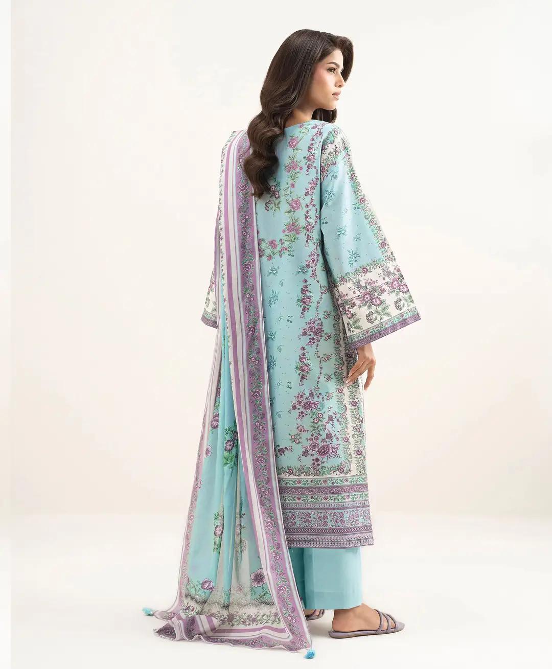 3 Pcs Women's Unstitched Printed Suit