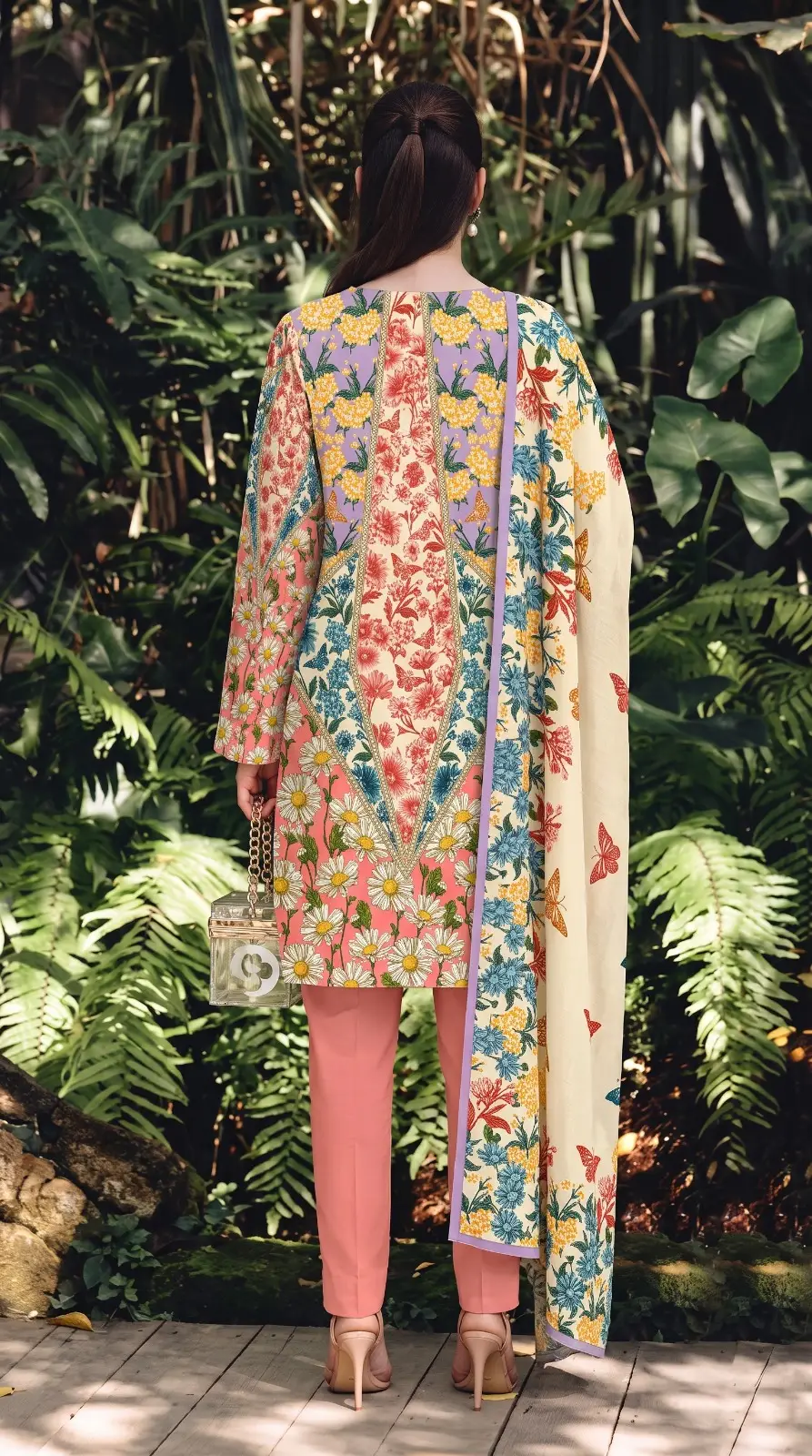 3 Pcs Women's Unstitched Printed Suit
