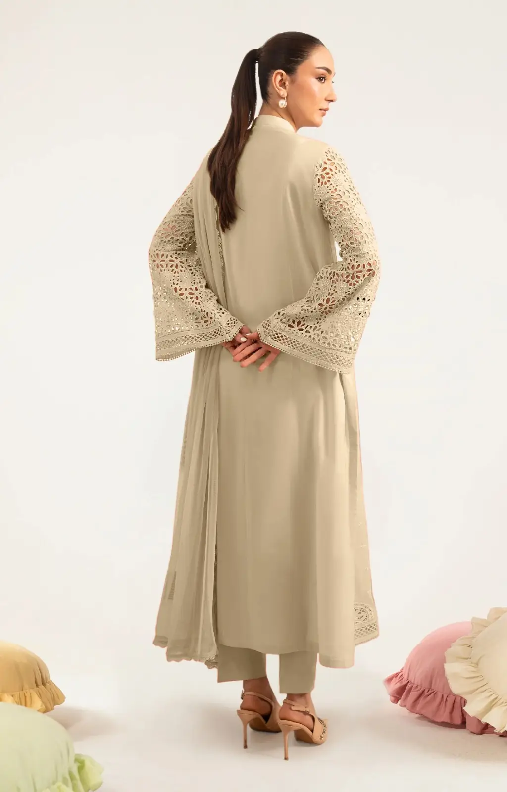 3 Pcs Women's Unstitched Plain Suit