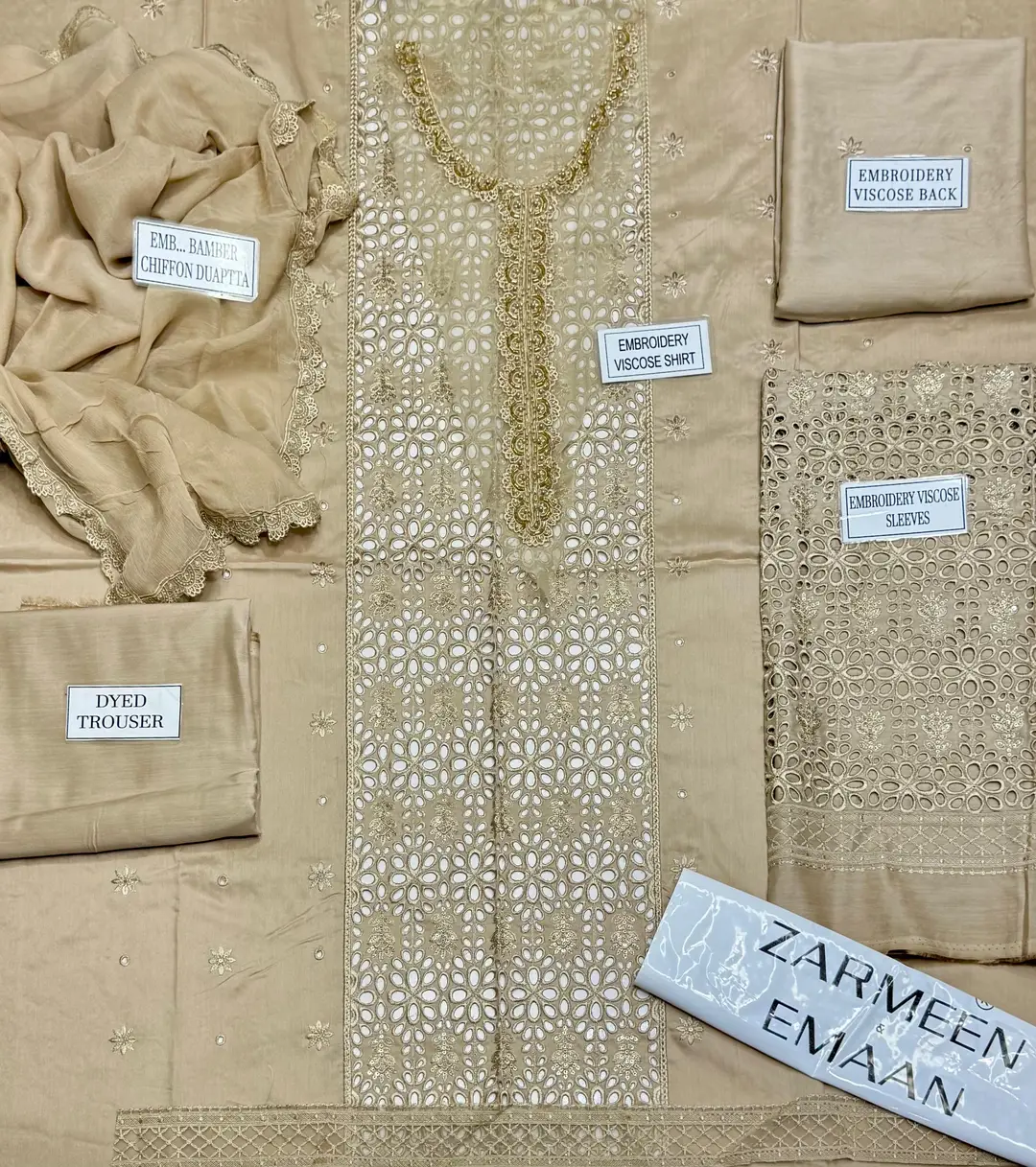 3 Pcs Women's Unstitched Plain Suit
