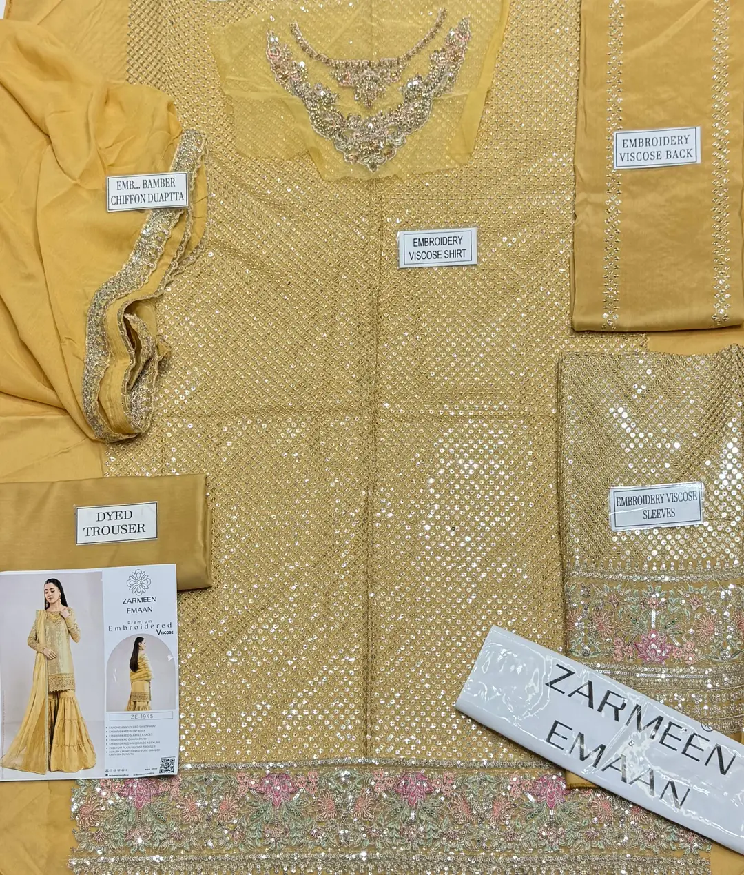 3 Pcs Women's Unstitched Plain Suit