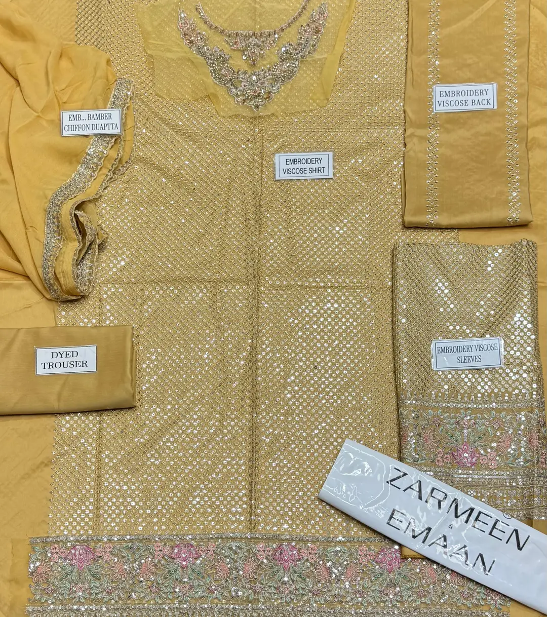3 Pcs Women's Unstitched Plain Suit