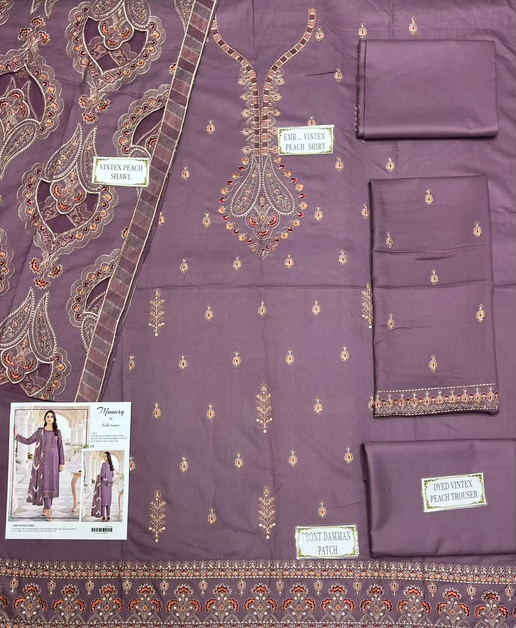 3 Pcs Women's Unstitched Plain Suit