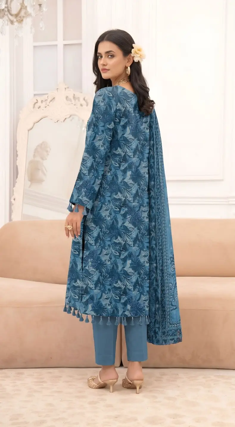3 Pcs Women's Unstitched Printed Suit