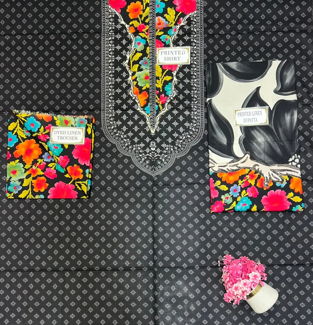 3 Pcs Women's Unstitched Printed Suit
