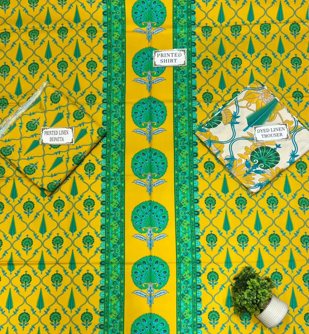 3 Pcs Women's Unstitched Printed Suit