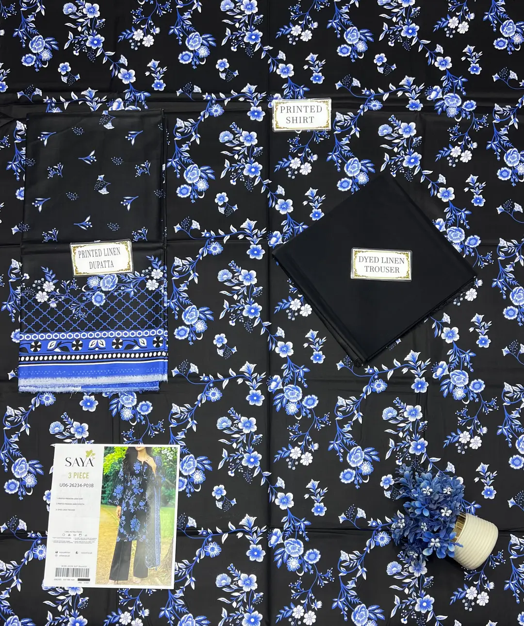 3 Pcs Women's Unstitched Printed Suit