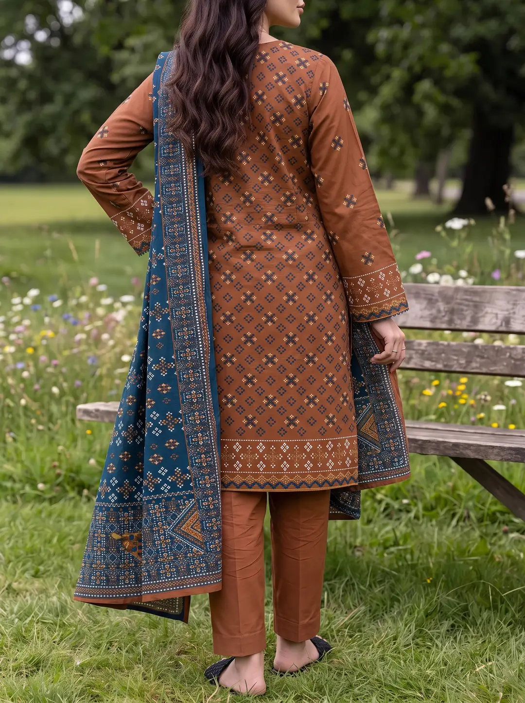 3 Pcs Women's Unstitched Printed Suit