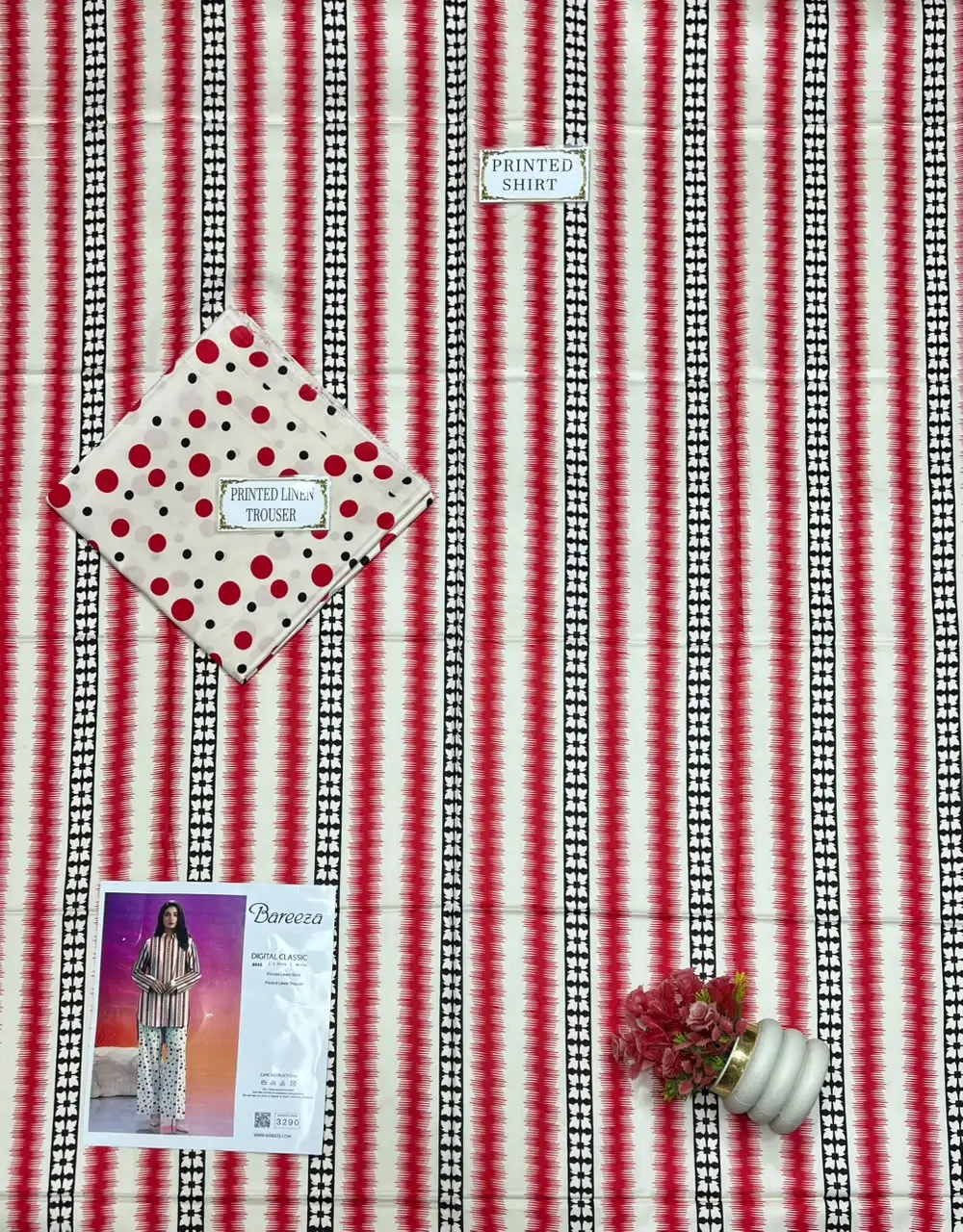 2 Pcs Women's Unstitched Printed Suit
