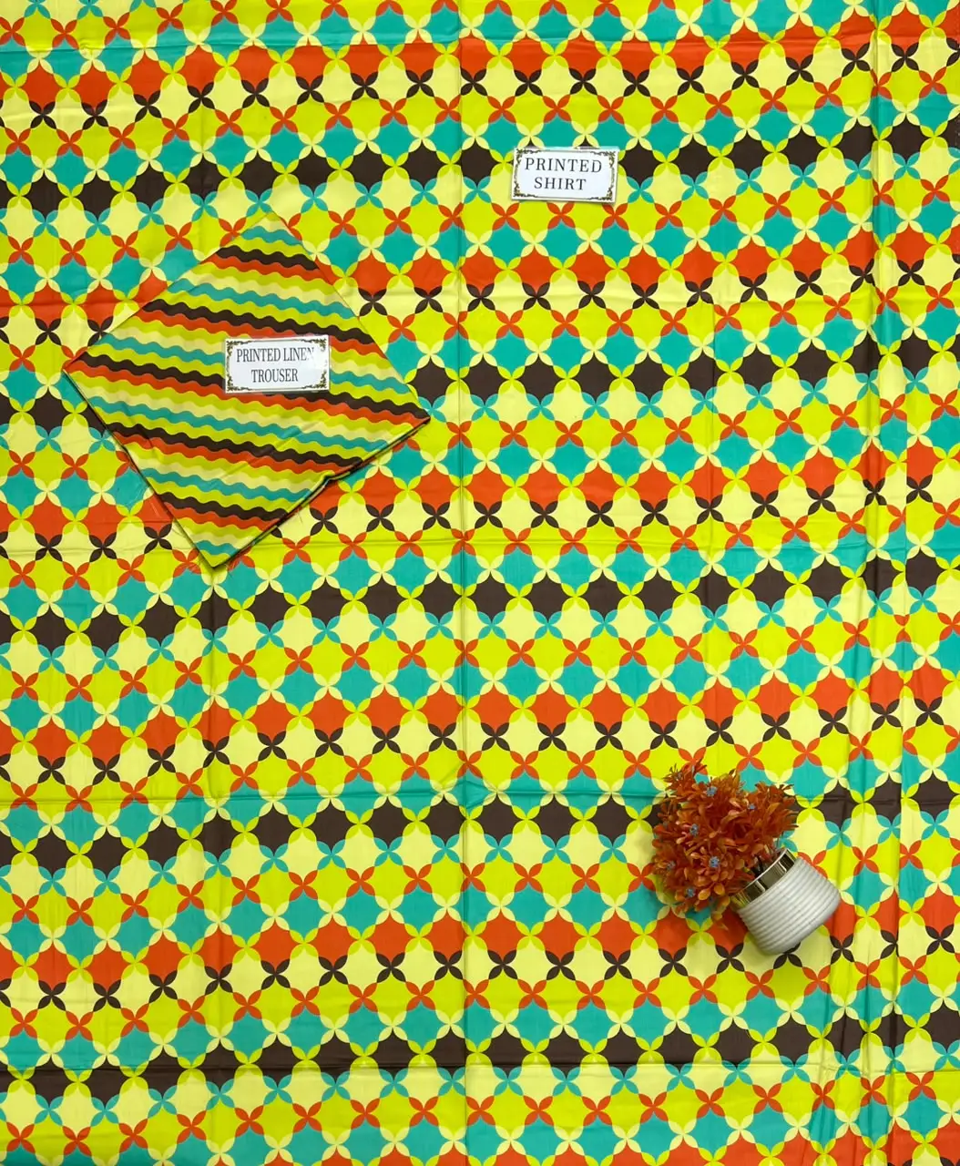 2 Pcs Women's Unstitched Printed Suit