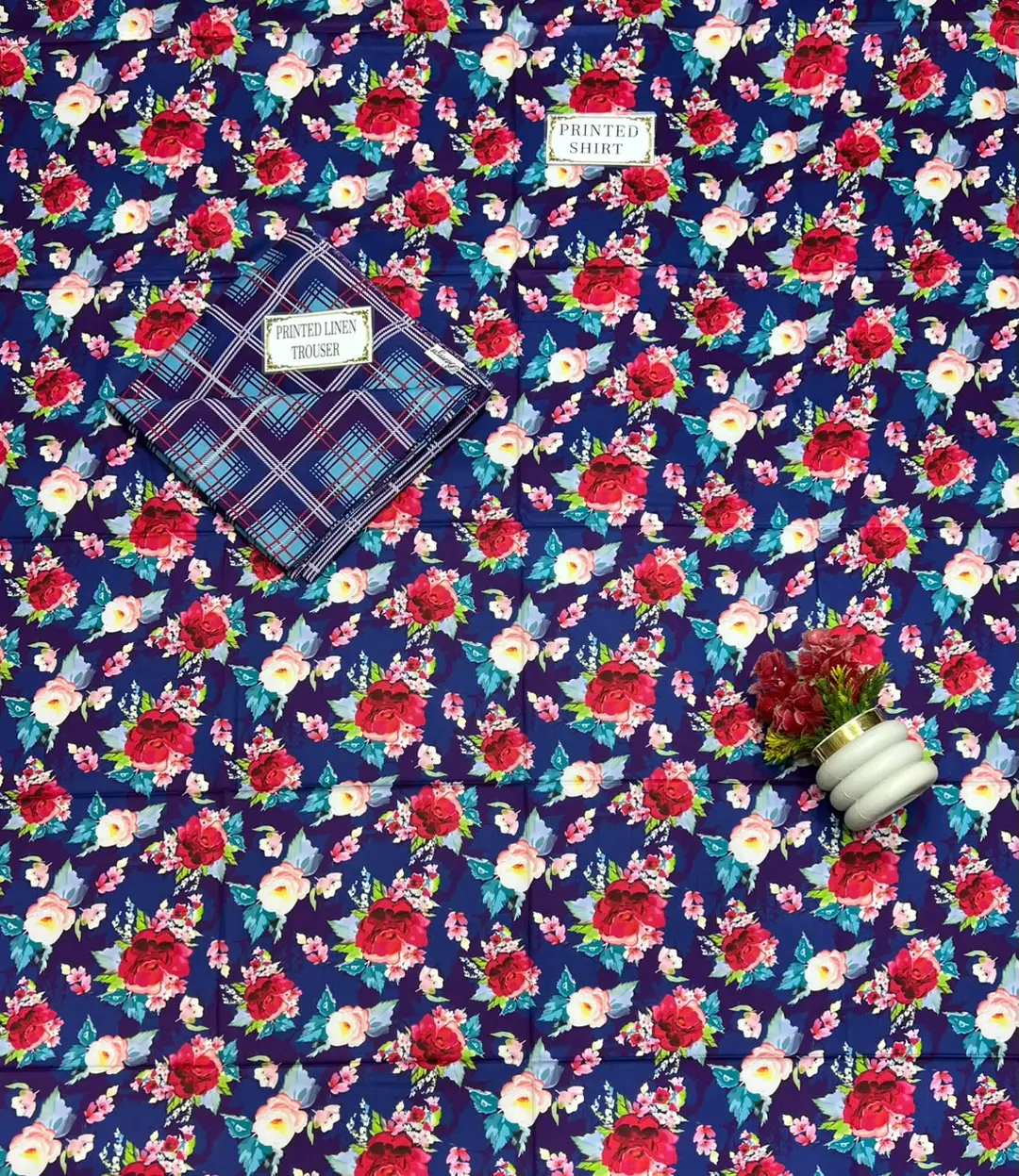 2 Pcs Women's Unstitched Printed Suit
