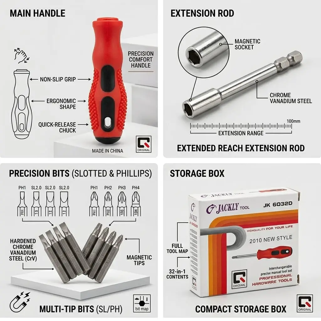 1 Pc Stainless Steel Screwdriver Set