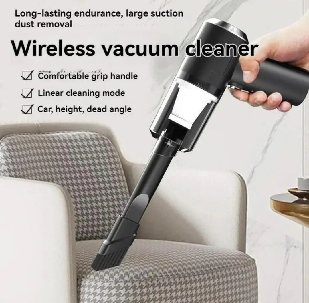 Portable 3-in-1 Vacuum 120W Rechargeable Black| 3 In 1 Portable Car Vacuum Cleaner