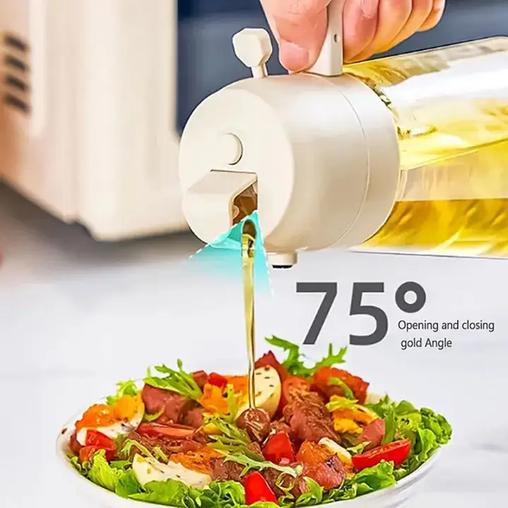 Premium Glass Oil Bottle 50ml Spray Leak Proof