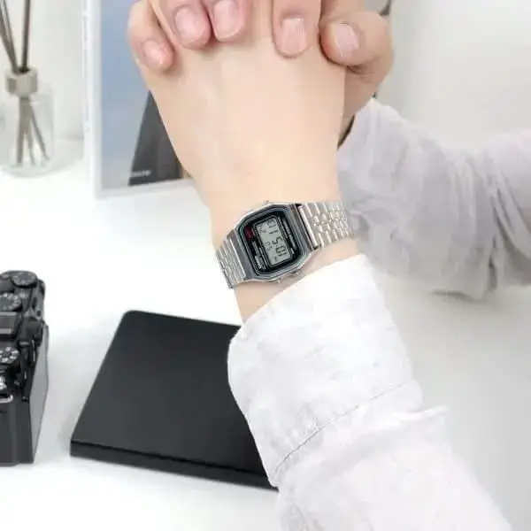 Stainless Steel Digital Display Watch For Men