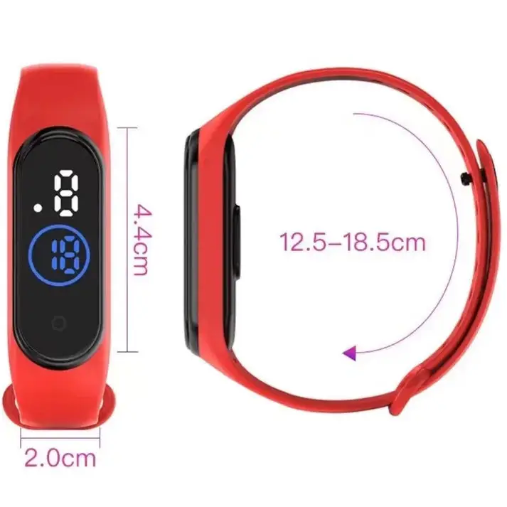 Premium Digital Display Silicone Wristband Watch