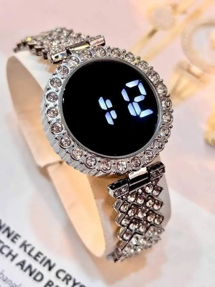 Digital Display Women's Bracelet Round Touch Watch