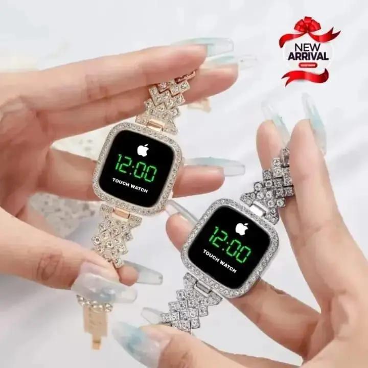 Digital Display Women's Bracelet Square Touch Watch