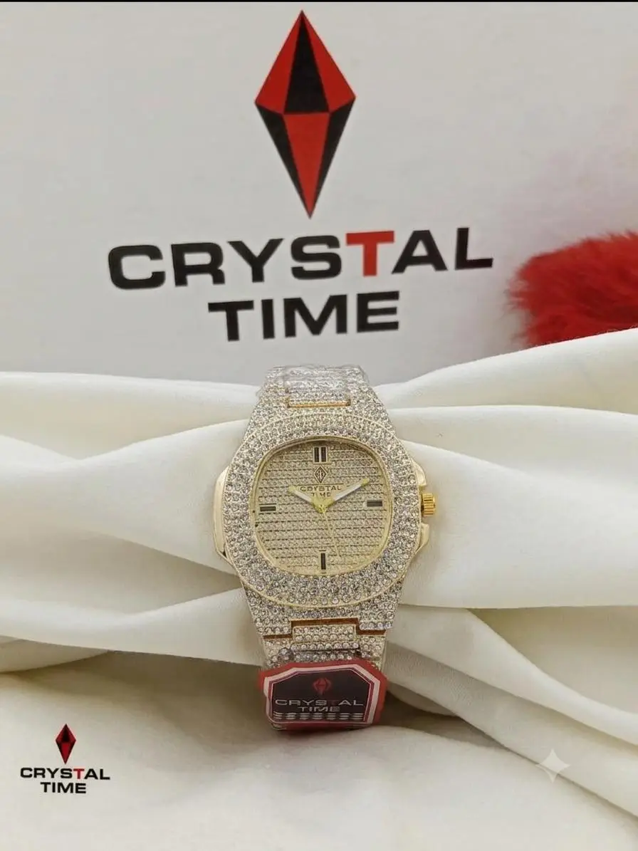 Stainless Steel Diamond Stone Watch For Women's With Butterfly Lock