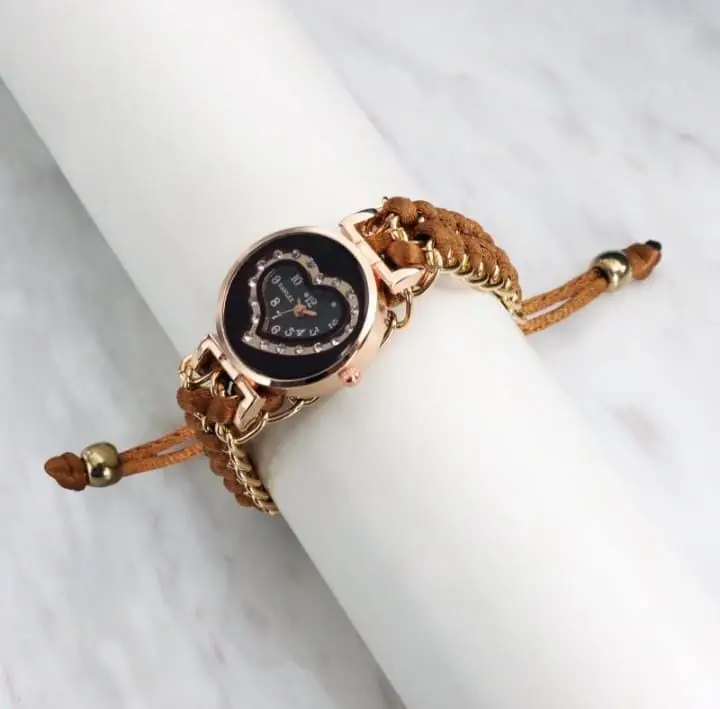 Heart Shaped Stylish Women's Bracelet Watch
