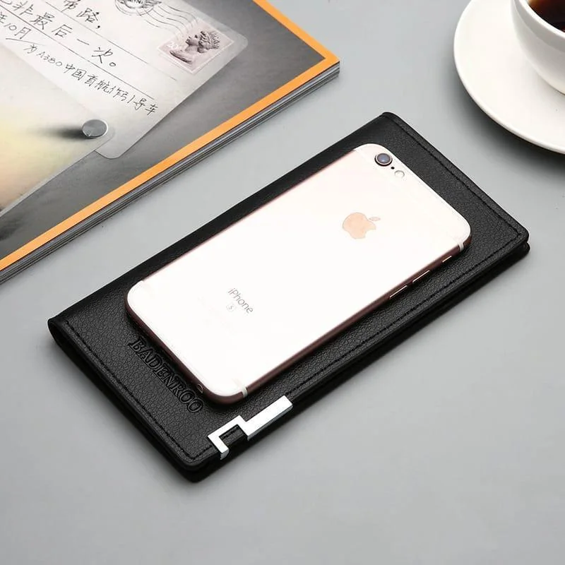 Men's Vintage Long Folder Leather Wallet