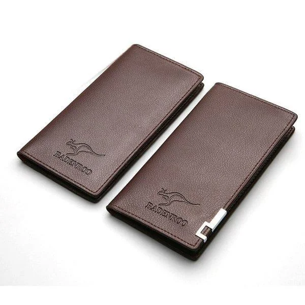 Men's Vintage Long Folder Leather Wallet